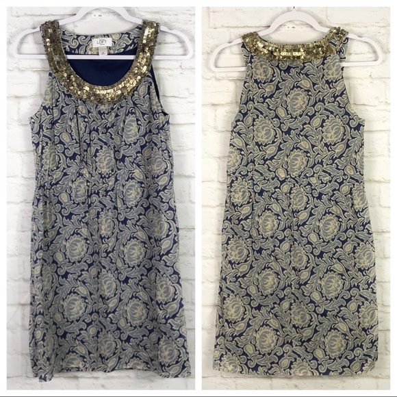 LOFT Dresses & Skirts - Loft Ann Taylor Baroque Sleeveless Beaded Dress 4P